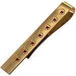 گیره کروات طلای زرد با نگین یاقوت قرمز مدل :cgm1140