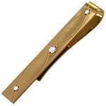 گیره کروات طلای زرد با نگین الماس تراش برلیان مدل :cgm1142