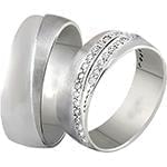 حلقه ازدواج ست طلا با نگین الماس تراش برلیان مدل: srd1553