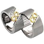 مدل حلقه ازدواج ست با نگین برلیان طرح بینهایت مدل: srd1557 