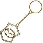 جاسوئیچی طلا و جواهر با نگین برلیان طرح مزدا (Mazda): مدل kgd1040