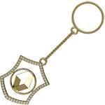 جاسوئیچی طلا و جواهر با نگین برلیان طرح رنو (Renault): مدل kgd1042