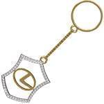 جاسوئیچی طلا و جواهر با نگین برلیان طرح لکسوس (Lexus): مدل kgd1045