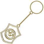 جاسوئیچی طلا و جواهر با نگین برلیان طرح ب.ام.و (BMW): مدل kgd1047