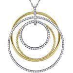 پلاک دوار طلای زرد و سفید با نگین الماس تراش برلیان: مدل pdb2241