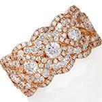 مدل انگشتر زنانه طلای رزگلد با نگین الماس تراش برلیان: مدل wrdf2130