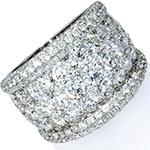 مدل انگشتر زنانه طلای سفید با نگین الماس تراش برلیان: مدل wrdf2132