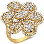 مدل انگشتر زنانه طلای زرد با نگین الماس تراش برلیان: مدل wrdf2134