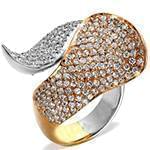 مدل انگشتر زنانه طلای رزگلد و سفید با نگین الماس تراش برلیان: مدل wrdf2136