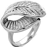 مدل انگشتر زنانه طلای سفید با نگین الماس تراش برلیان: مدل wrdf2137