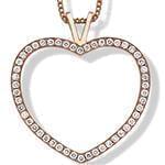 پلاک طلای دخترانه با نگین برلیان طرح قلب مدل: pgb2130