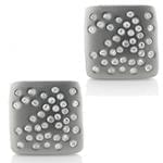 دکمه سردست طلای سفید با نگین الماس تراش برلیان مدل: cdm1240 