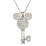 آویز کودکانه طلای سفید با نگین الماس تراش برلیان طرح میکی موس مدل: pgb2147