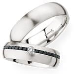 حلقه ازدواج ست طلا سفید با نگین الماس تراش برلیان مدل: srd1566 