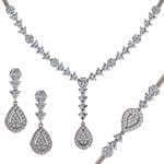 سرویس طلا و جواهر با نگین الماس تراش برلیان مدل: bset2221