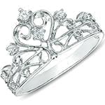 حلقه نامزدی طرح تاج جواهر با نگین الماس تراش برلیان مدل : eng2237