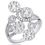 حلقه نامزدی فلاور جواهر با نگین الماس تراش برلیان مدل : eng2241