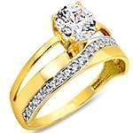 حلقه و پشت حلقه با نگین الماس تراش برلیان طرح سولیتر مدل: RDF1111