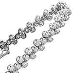 دستبند الماس تراش برلیان با طلای سفید طرح تنیسی مدل: bgd2049