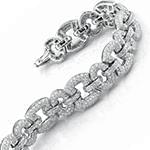 دستبند الماس تراش برلیان با طلای سفید مدل: bgd2053