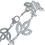 دستبند الماس تراش برلیان با طلای سفید طرح هری وینستون مدل: bgd2055