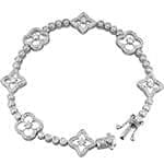 دستبند الماس تراش برلیان با طلای سفید طرح لوئیس ویتون مدل: bgd2060