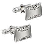 دکمه سردست طلا سفید با نگین الماس تراش برلیان مدل: cdm1210