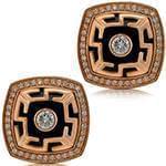 دکمه سردست طلا با نگین برلیان و انیکس طرح ورساچی مدل: cdm1226