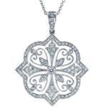 پلاک طلای سفید با نگین الماس تراش برلیان: مدل pdb2229