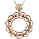 پلاک طلای رزگلد با نگین الماس تراش برلیان: مدل pdb2231