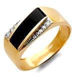 مدل انگشتر جواهر با رکاب طلای زرد و نگین انیکس و برلیان: مدل rgm1513