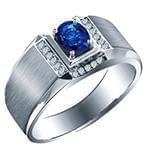 مدل انگشتر با رکاب طلای سفید و نگین یاقوت کبود و برلیان: مدل rgm1519