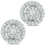 گوشواره طلا و جواهر با نگین الماس تراش برلیان مدل: ebf2179