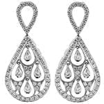 گوشواره طلا و جواهر با نگین الماس تراش برلیان مدل: ebf2201