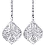 گوشواره طلا و جواهر با نگین الماس تراش برلیان مدل: ebf2202