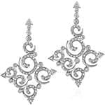 گوشواره طلا و جواهر با نگین الماس تراش برلیان مدل: ebf2209