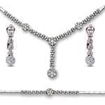 سرویس طلای عروس با نگین الماس تراش برلیان طرح فلاور مدل: bset2208