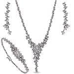 سرویس طلای عروس با نگین الماس تراش برلیان مدل: bset2215