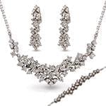 سرویس طلای عروس با نگین الماس تراش برلیان مدل: bset2216