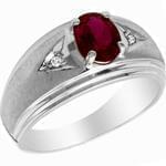 مدل انگشتر طلای سفید با نگین یاقوت قرمز و الماس تراش برلیان: مدل rgm1528