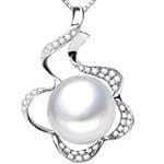  پلاک طلا و جواهر با نگین مروارید و الماس تراش برلیان مدل: npdf13132 