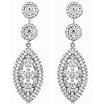 گوشواره طلا و جواهر با نگین الماس تراش برلیان مدل: ebf2222 