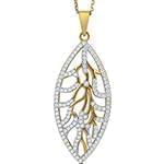 پلاک طلای زرد با نگین الماس تراش برلیان: مدل pdb2254 