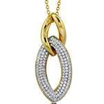 پلاک طلای زرد با نگین الماس تراش برلیان: مدل pdb2255 