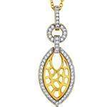 پلاک طلای زرد با نگین الماس تراش برلیان: مدل pdb2256 