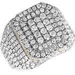 انگشتر مردانه طلا زرد با نگین الماس تراش برلیان مدل rgm1554