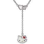 گردن آویز کودکانه طلای سفید با نگین الماس تراش برلیان طرح کیتی مدل: pgb2156 