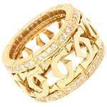 انگشتر زنانه طلای زرد با نگین الماس تراش برلیان : مدل wrdf2146 