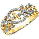 انگشتر زنانه طلای زرد با نگین الماس تراش برلیان : مدل wrdf2149 