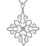 پلاک طلای سفید با نگین الماس تراش برلیان: مدل pdb2267